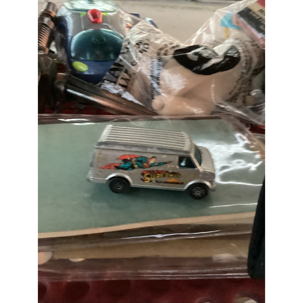 Vintage Corgi Jr Superman Van Silver DC Comics Made in Britain Diecast Toy